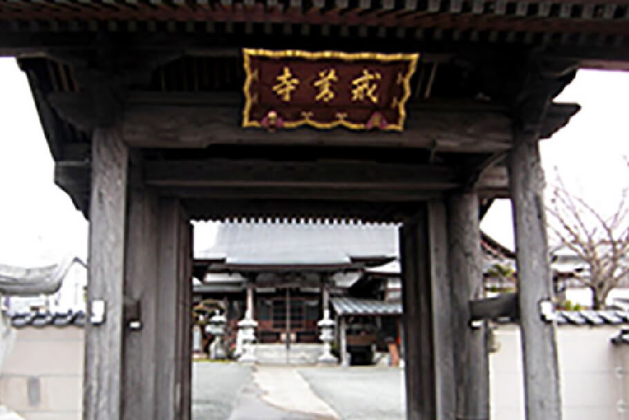 戒善寺の山門と本堂